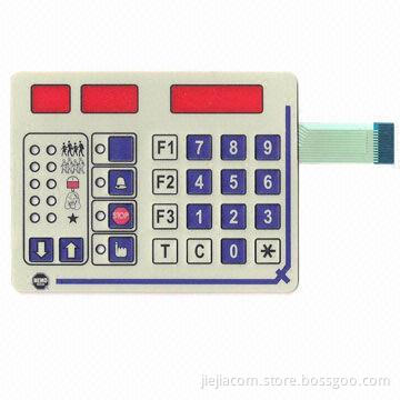 Membrane Keypad, Switch Used for Matte Material with Embossing Button and Transparent LED Window